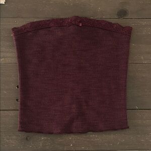 RSQ Maroon Tube Top with Lace Detail